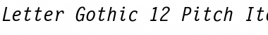 Download LettrGoth12 BT Italic Font Title Preview