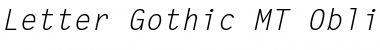 Download Letter Gothic MT Oblique Font Title Preview