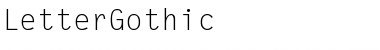 Download LetterGothic Regular Font Title Preview