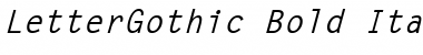 Download LetterGothic Bold Italic Font Title Preview