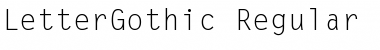 Download LetterGothic Regular Font Title Preview