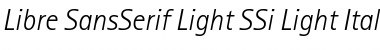 Download Libre SansSerif Light SSi Light Italic Font Title Preview