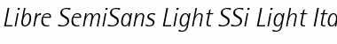 Download Libre SemiSans Light SSi Light Italic Font Title Preview