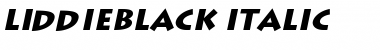 Download LiddieBlack Italic Font Title Preview