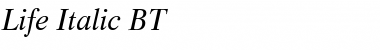 Download Life BT Italic Font Title Preview