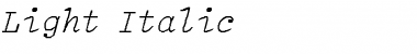Download Light Italic Font Title Preview