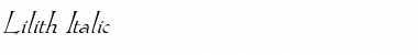 Download Lilith Italic Font Title Preview