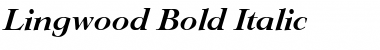 Download Lingwood Bold Italic Font Title Preview