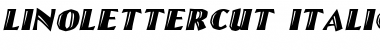 Download LinoLetterCut Italic Font Title Preview