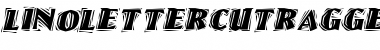 Download LinoLetterCutRagged Italic Font Title Preview