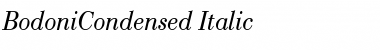 Download BodoniCondensed Italic Font Title Preview