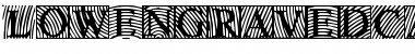 Download LowEngravedCapsDark Regular Font Title Preview
