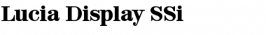 Download Lucia Display SSi Regular Font Title Preview