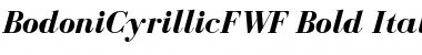 Download BodoniCyrillicFWF Bold Italic Font Title Preview