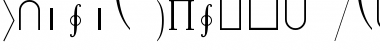 Download Lucida Bright Math Extension Regular Font Title Preview