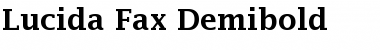 Download Lucida Fax Demibold Font Title Preview