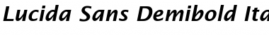 Download Lucida Sans Demibold Italic Font Title Preview