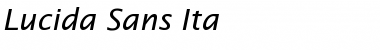 Download Lucida Sans Ita Regular Font Title Preview