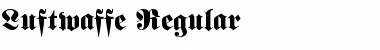 Download Luftwaffe Regular Font Title Preview
