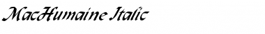 Download MacHumaine Italic Font