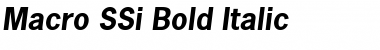 Download Macro SSi Bold Italic Font