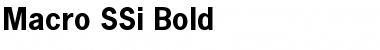 Download Macro SSi Bold Font