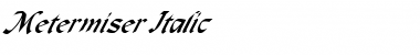 Download Metermiser Italic Font Title Preview
