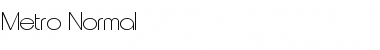 Download Metro Normal Font Title Preview