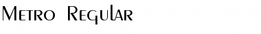Download Metro Regular Font Title Preview