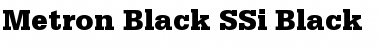 Download Metron Black SSi Black Font