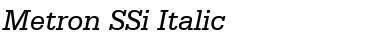 Download Metron SSi Italic Font