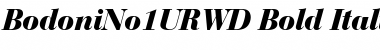 Download BodoniNo1URWD Bold Italic Font Title Preview