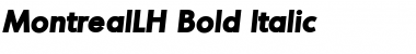 Download MontrealLH Bold Italic Font