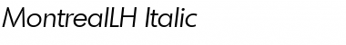 Download MontrealLH Italic Font