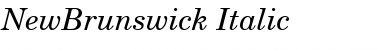 Download NewBrunswick Italic Font