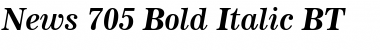 Download News705 BT Bold Italic Font