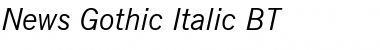 Download NewsGoth BT Italic Font