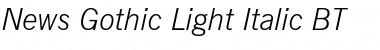 Download NewsGoth Lt BT Light Italic Font