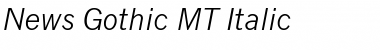 Download News Gothic MT Italic Font