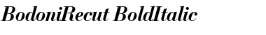 Download BodoniRecut BoldItalic Font Title Preview