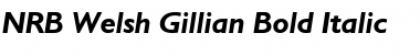 Download NRB Welsh Gillian BoldItalic Font Title Preview