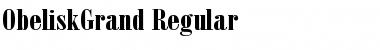 Download ObeliskGrand Regular Font