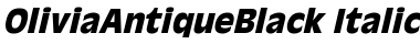 Download OliviaAntiqueBlack Italic Font Title Preview