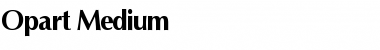 Download Opart-Medium Regular Font Title Preview
