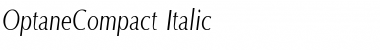 Download OptaneCompact Italic Font Title Preview