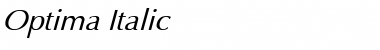 Download Optima Italic Font Title Preview