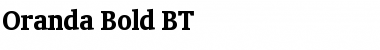 Download Oranda BT Bold Font Title Preview