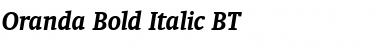 Download Oranda BT Bold Italic Font Title Preview