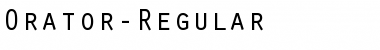 Download Orator Regular Font Title Preview