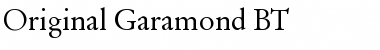 Download OrigGarmnd BT Roman Font Title Preview